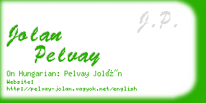 jolan pelvay business card